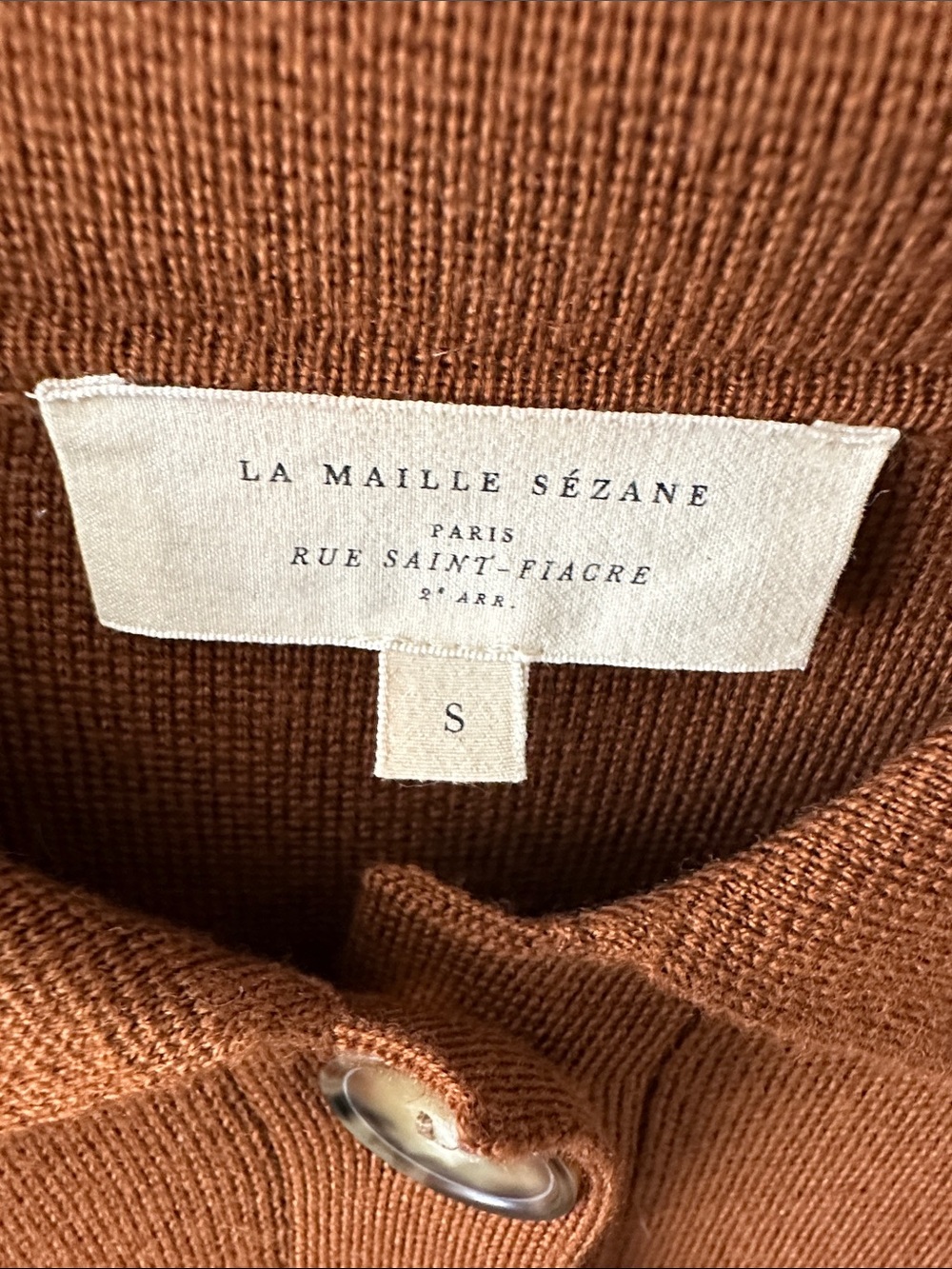 Sezane Betty Cardigan Hazelnut S - Picture 7 of 8